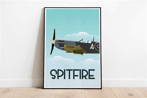 Spitfire Spitfire Print Spitfire Poster Aviation Poster - Etsy