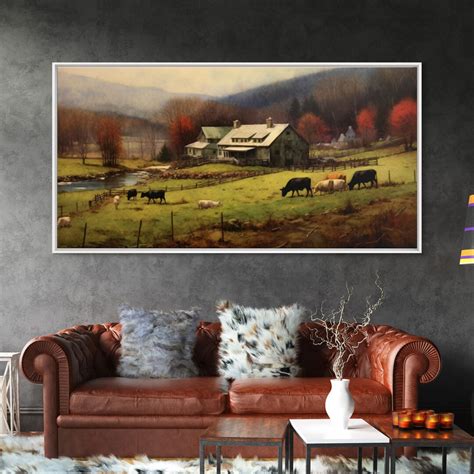 Farm Wall Decor, Country Wall Decor, Farm Animals Wall Decor, Fall Wall Art, Panoramic Wall ...