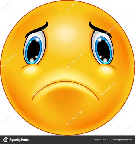 Sad Emoticon Face Isolated White Background Stock Illustration by ...