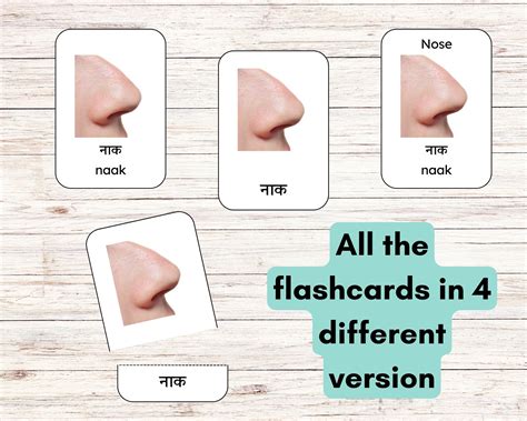 Body Parts Flashcards in Hindi, Hindi Pronunciation, Bilingual Hindi English Flashcards, Learn ...