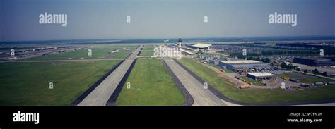 Aerial view of Dulles airport, Virginia Stock Photo - Alamy