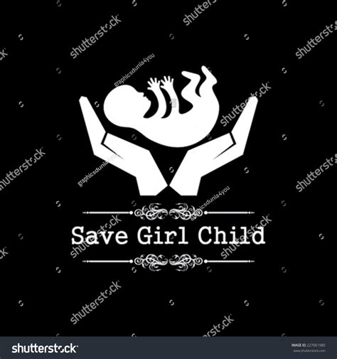 Save Girl Child Concept Stock Vector Stock Vector (Royalty Free ...