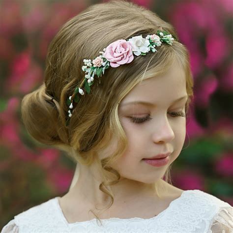 Girls Flower Crown, Floral Crown, Girls Flower Tiara , Bohemian Flower ...