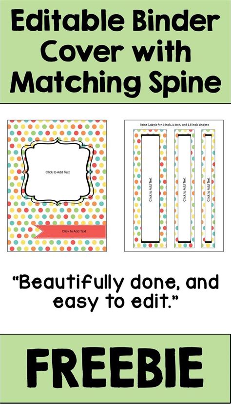 FREE Editable Binder Cover and Spines in Pastel Colors | Editable ...