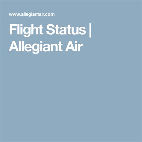 Flight Status | Allegiant Air