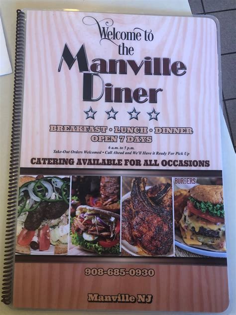 Menu at Manville Diner restaurant, Manville, 50 S Main St