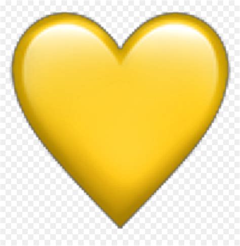 #yellow #heart #emoji #iphone #freetoedit - Iphone Yellow Heart Emoji, HD Png Download - vhv