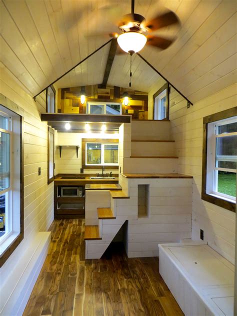 The interior of the Robin's Nest tiny house see more at brevardtinyhouse.com | Tiny house stairs ...