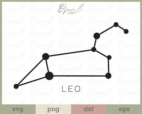 Leo Constellation Cut File Constellation SVG Zodiac SVG Star SVG Leo - Etsy