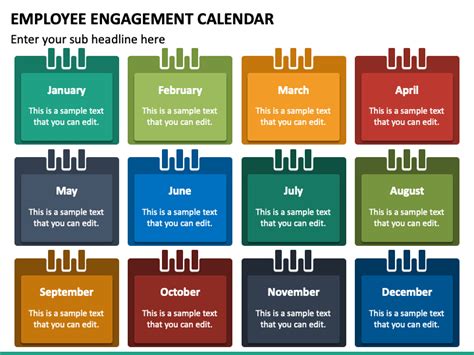 Employee Engagement Calendar PowerPoint Template - PPT Slides