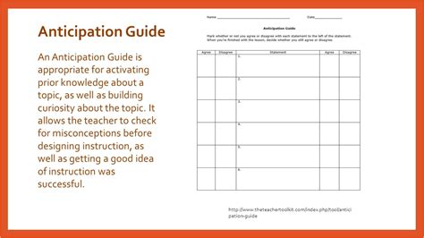 Anticipation Guide Template | williamson-ga.us