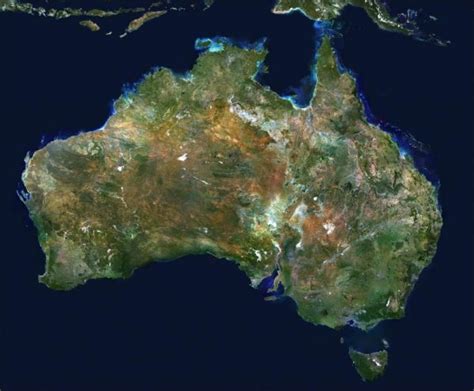 Satellite image of Australia - Cosmographics Ltd