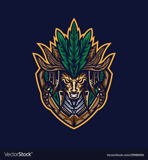 Tribe tribal mascot logo Royalty Free Vector Image