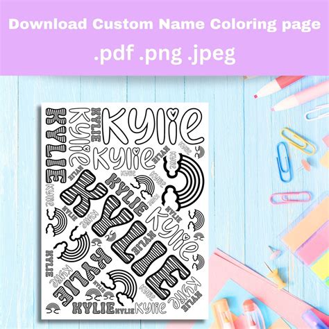 Personalize Color Your Name Coloring Page Teacher or - Etsy