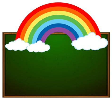 Blackboard and Rainbow Banner 295144 Vector Art at Vecteezy