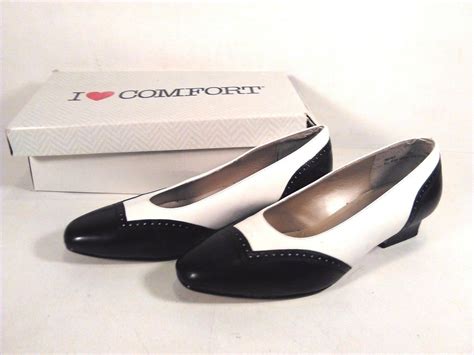 I LOVE COMFORT SHOES WOMEN'S 8M WHITE BLACK on eBid United States | 197475233