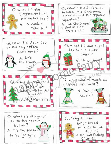 Christmas Joke Cards - FREE Printable! - Happy Home Fairy