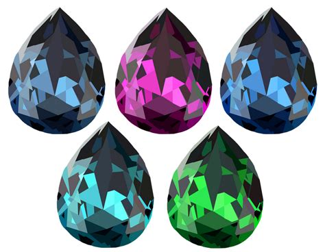 Tear Drop Crystals Set 1 by Anisa-Mazaki on DeviantArt