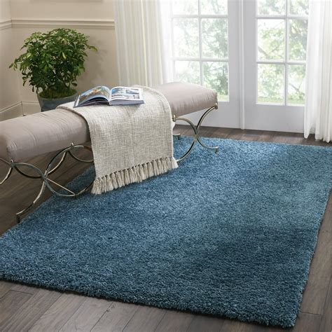 Malibu Shag Solid Blue Area Rug - Walmart.com - Walmart.com