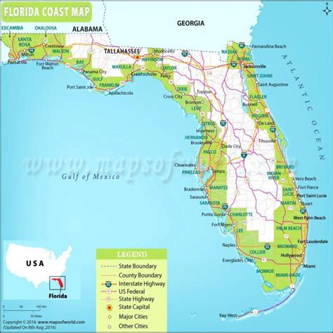 Map Of Florida Beaches Gulf Side - Printable Maps