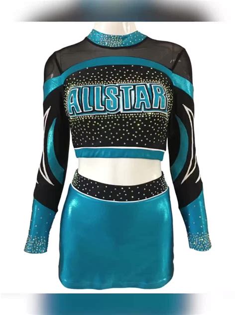 Cheer Cheerleading Uniforms Rhinestone Custom Kids Cheerleader - Buy ...