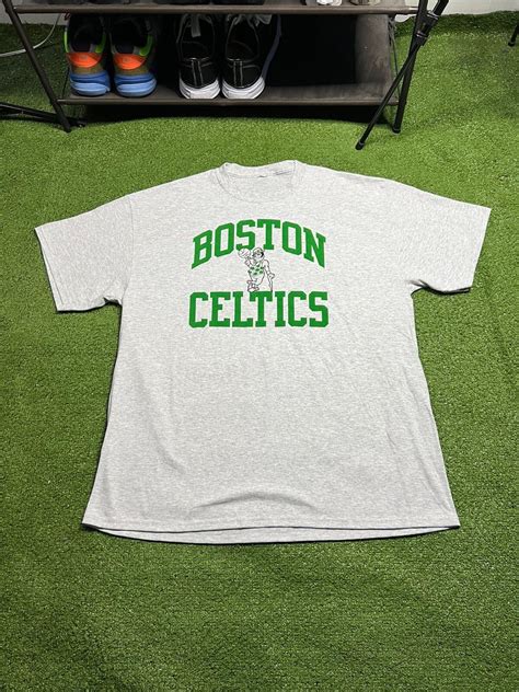 Vintage vintage boston celtics grey spell out nba shirt | Grailed