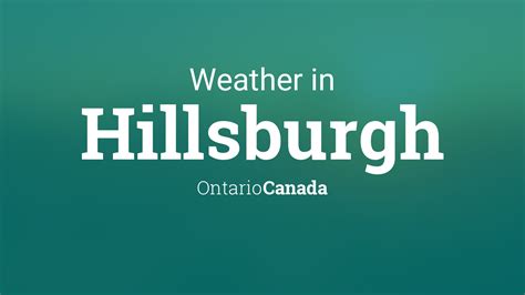 Weather for Hillsburgh, Ontario, Canada