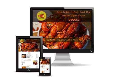 Crawfish Restaurant Website on Behance