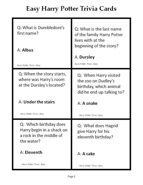 180 Printable Trivia Questions for "Harry Potter and the Sorcerer’s Stone" - HobbyLark