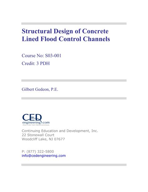 Structural Design of Concrete Lined Flood Control Channels - AquaEnergy Expo Knowledge Hub