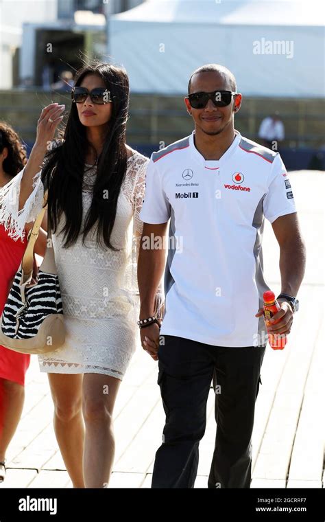 Lewis Hamilton (GBR) McLaren with girlfriend Nicole Scherzinger (USA ...