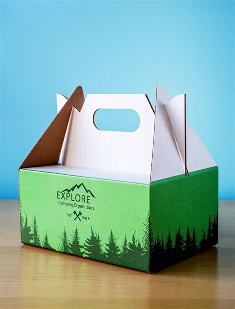 Explore Camping Expeditions Box - Forest green on a carry handled box #packagingdesign # ...