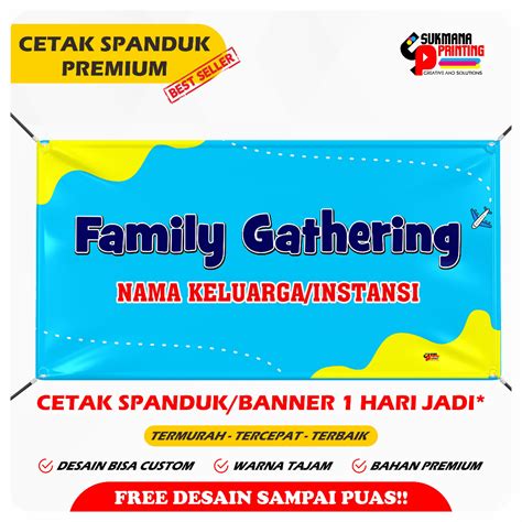 Jual CETAK SPANDUK BANNER FAMILY GATHERING/JALAN JALAN KELUARGA/GATHERING KANTOR | Shopee Indonesia