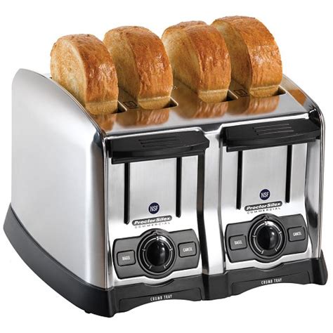 Proctor-Silex Commercial 24850 4 Slice Extra-Wide Slot Toaster w/ Smart ...