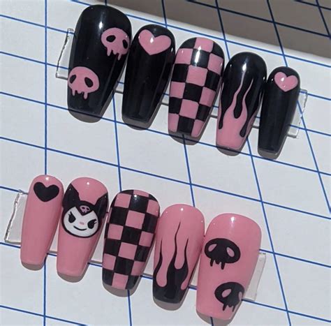 Uñas de hello kitty kuromi – Artofit