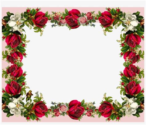 Download Rose Flower Frame Clipart Picture Frames Rose - Rose Flower ...