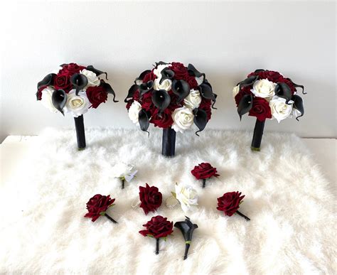 Pricing in Description Lily Bouquet Black Bouquet Black and - Etsy