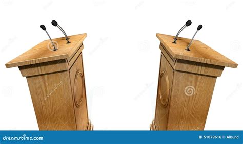 Opposing Debate Podiums stock photo. Image of rival, competition - 51879616