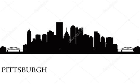 Pittsburgh city skyline silhouette background Stock Vector Image by ©ray_of_light #34995593