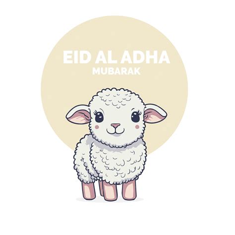 Premium Vector | Cute lamb eid al adha greeting islamic greeting ...