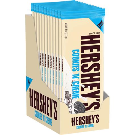 HERSHEY'S Cookies 'n' Crème Bars, Extra Large, 12 count - $15.36 - Best ...