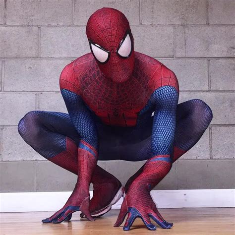 The Amazing Spiderman Costume 3D Original Movie Halloween Spandex Spiderman Superhero Costume ...