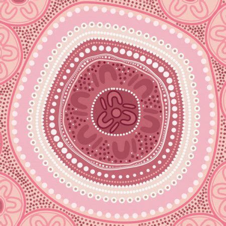 Pink Aboriginal Dot Painting - Vector - Download Graphics & Vectors