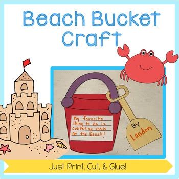 Summer Beach Bucket Craft - Just Print and Go! by Allyson | TPT