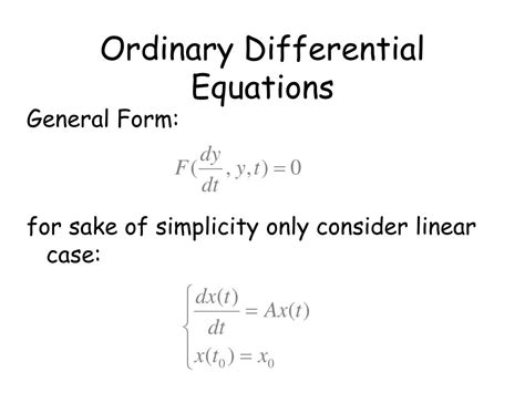 PPT - Solving Ordinary Differential Equations PowerPoint Presentation, free download - ID:4862298