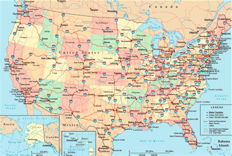 The United States Interstate Highway Map | Mappenstance.