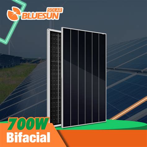 Buy Bluesun new high efficiency shingled bifacial solar panel N-Type Monocrystalline 700 watt ...