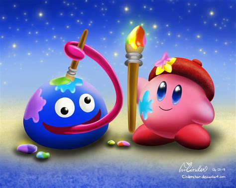 Kirby and Gooey by CinderChar on DeviantArt