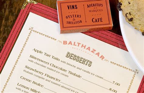 Art of the Menu: Balthazar