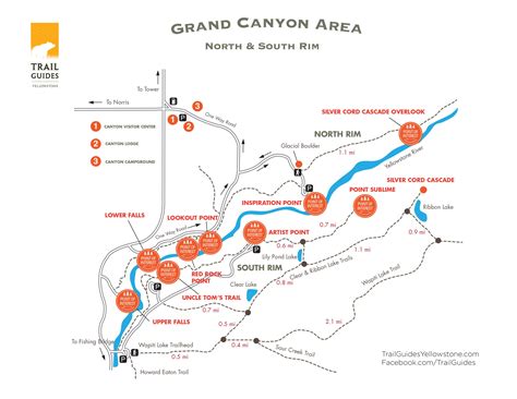 Grand Canyon of the Yellowstone trail map | Yellowstone trip, Wyoming travel, Yellowstone vacation